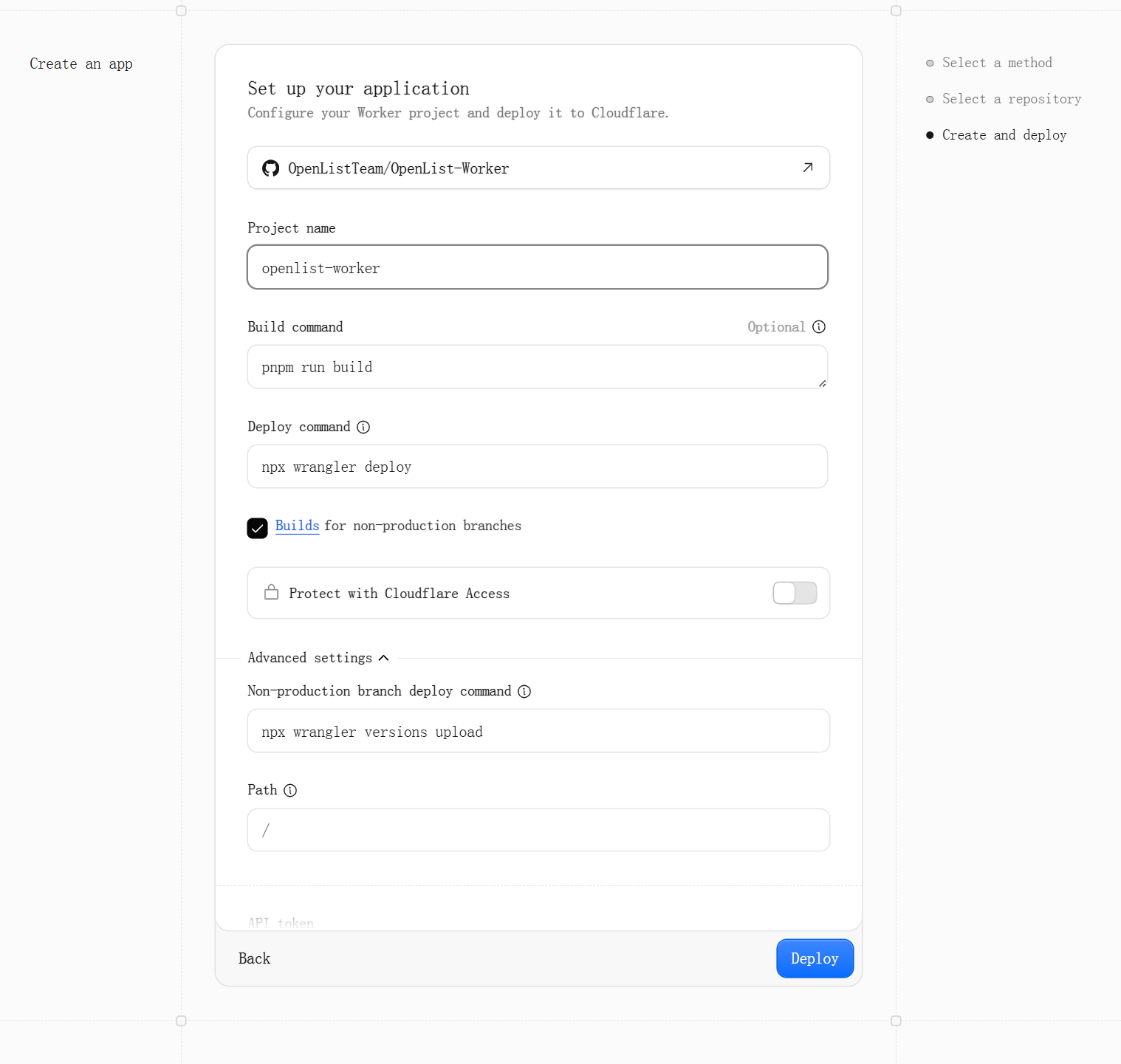 Keep default build parameters